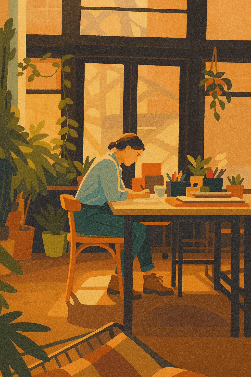 Professional woman working on consulting projects